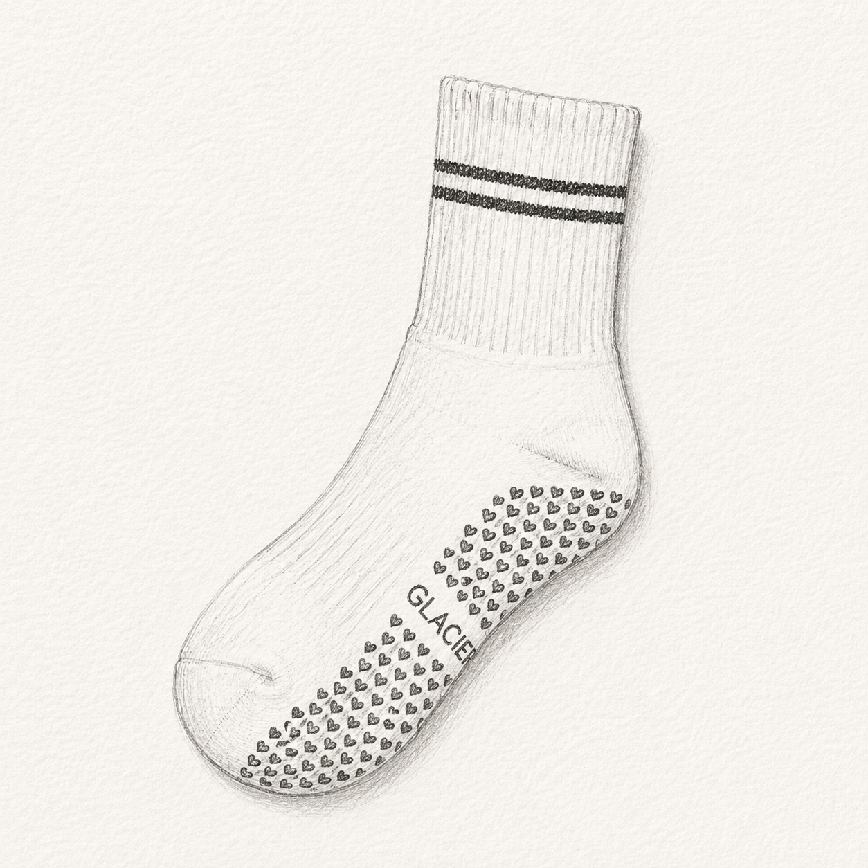 Detail of premium silicone grip on sock sole